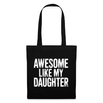 awesome like my shirt gifts for dad from daughter - Sac en tissu - noir - Devant