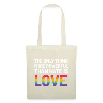 Mois de la fierté LGBTQ - La seule chose plus puissante - Sac en tissu - nature - Devant