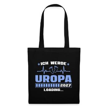 Ich werde Uropa 2027 – Werdender Urgroßvater - Stoffbeutel - Schwarz - Vorne