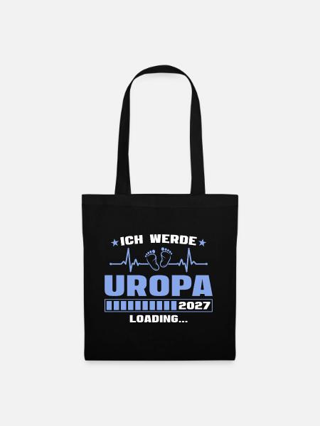 Ich werde Uropa 2027 – Werdender Urgroßvater - Stoffbeutel - Schwarz