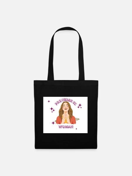 Proverbs 31 Woman Faith Glow - Tote Bag - black