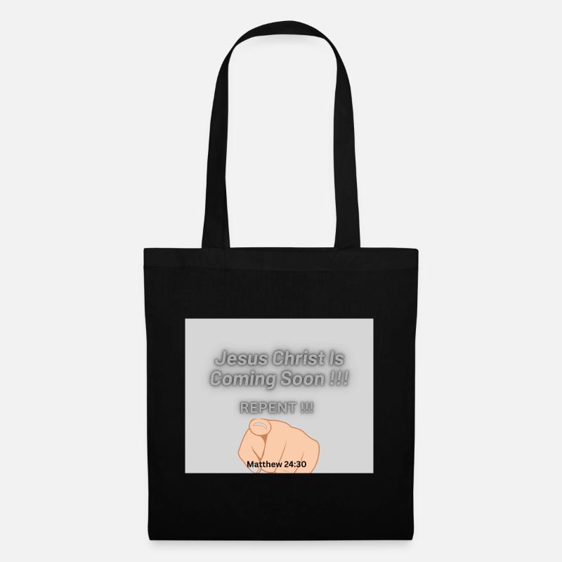 Jésus-Christ arrive bientôt !! - Sac en tissu - noir