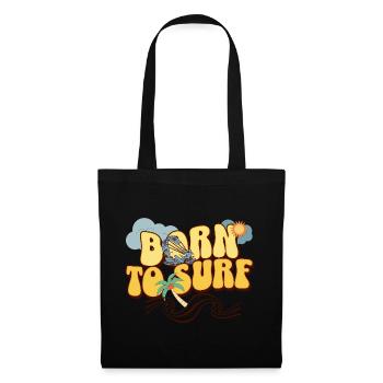 Born To Surf - Stoffbeutel - Schwarz - Vorne