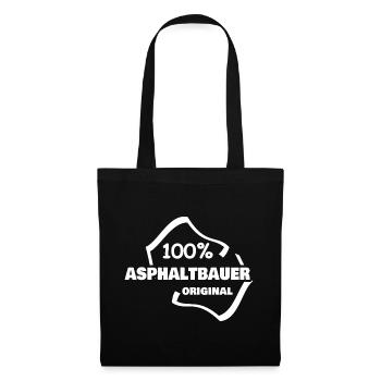 Arbeit Asphaltbauer - Stoffbeutel - Schwarz - Vorne