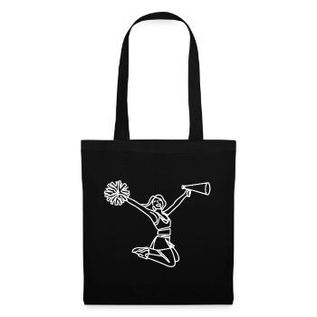 Sketch de pom-pom girl - Sac en tissu - noir - Devant