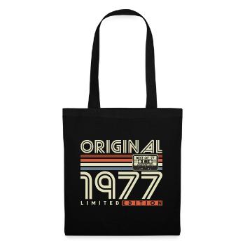 1977 Vintage Vintage Rétro Cadeau d’anniversaire - Sac en tissu - noir - Devant