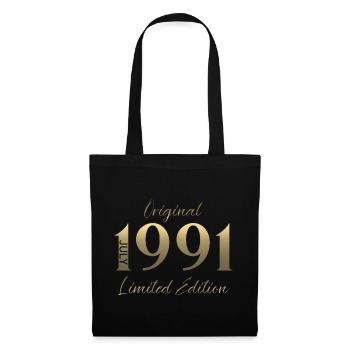 Cadeau du 35e anniversaire Millésime de juillet 1991 - Sac en tissu - noir - Devant
