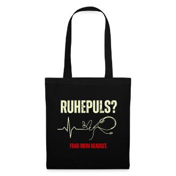Ruhepuls Headset Leitstelle - Stoffbeutel - Schwarz - Vorne