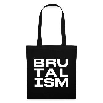 Brutalismus-Blockbuchstaben - Stoffbeutel - Schwarz - Vorne
