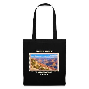 Vereinigte Staaten Grand Canyon Vintage Reisemarke - Stoffbeutel - Schwarz - Vorne