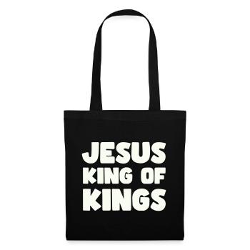 Jesus König der Könige Motiv - Stoffbeutel - Schwarz - Vorne