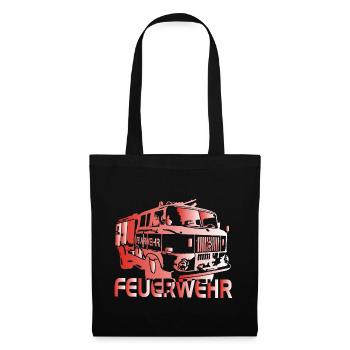 W50 Feuerwehr Spritze IFA - Stoffbeutel - Schwarz - Vorne