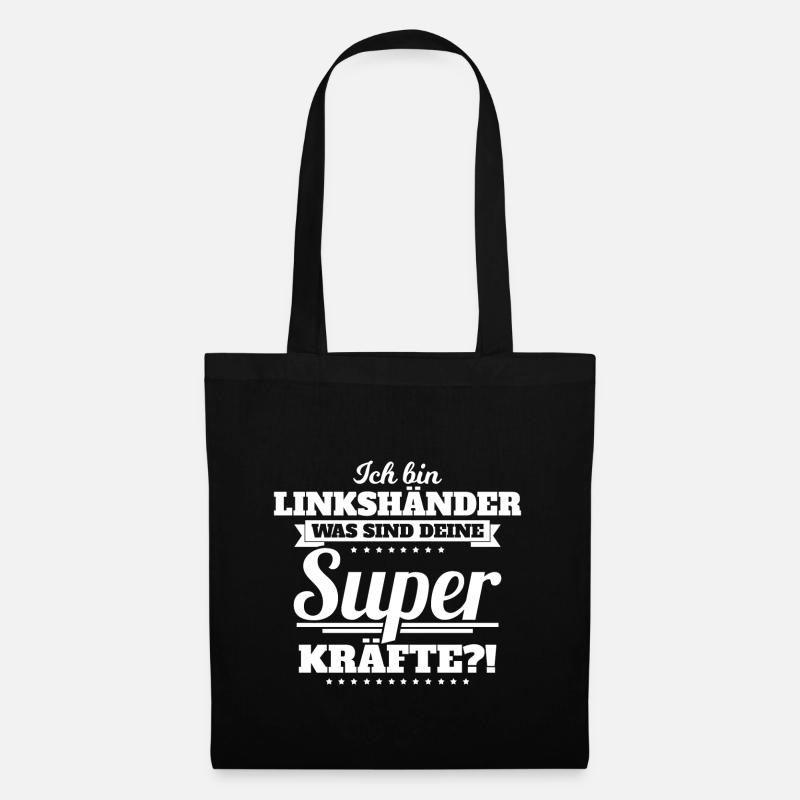 Ich bin Linkshänder - Stoffbeutel - Schwarz