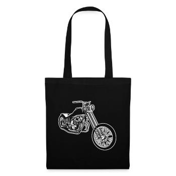 Chopper / Bobber Motorcycle 01_white - Tote Bag - black - Front