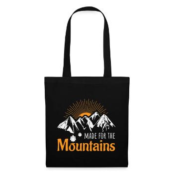 Pour les montagnes faites cadeau de grimpeur randonneur - Sac en tissu - noir - Devant