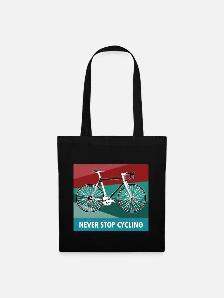 Fahrrad Radfahrer Fahrradfahren Bike Rad Geschenk - Stoffbeutel - Schwarz