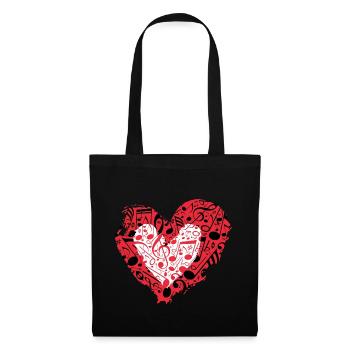 La musique c'est l'amour - Sac en tissu - noir - Devant