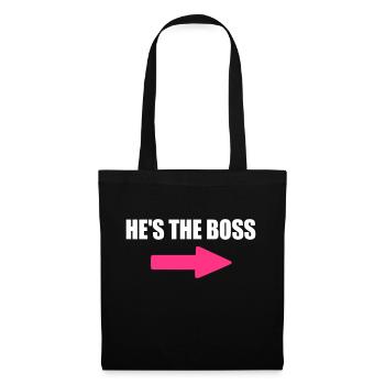he s the boss - Tote Bag - black - Front