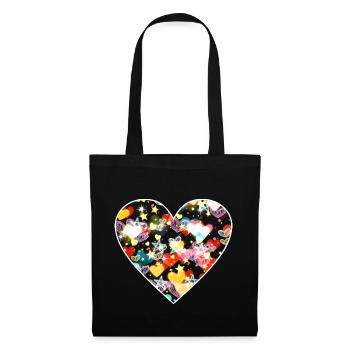 Heart heart heart - Tote Bag - black - Front