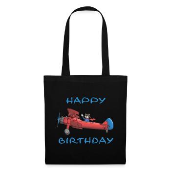 Joyeux anniversaire - Sac en tissu - noir - Devant