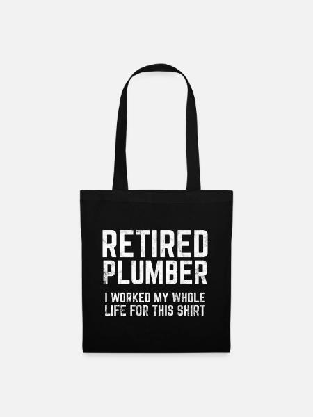 Installateur Klempner Ruhestand Rente Geschenk - Stoffbeutel - Schwarz