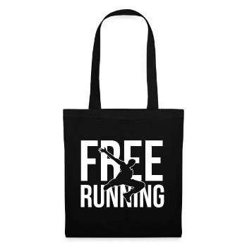 Parkour Freerunning Parcour Free Runner Geschenk - Stoffbeutel - Schwarz - Vorne