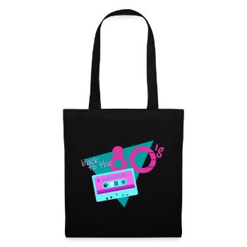 retour à la cassette rétro des années 80 - Sac en tissu - noir - Devant