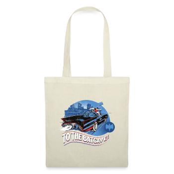 DC Comics Batman Robin Batmobil Batcave Retro - Stoffbeutel - Natur - Vorne
