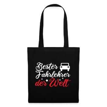 Bester Fahrlehrer der Welt - Stoffbeutel - Schwarz - Vorne