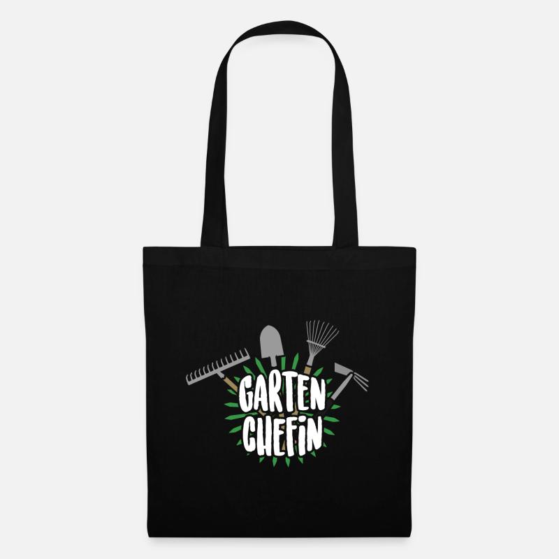 Garten Gärtner Hobby Pflanzen Gartenchefin - Stoffbeutel - Schwarz