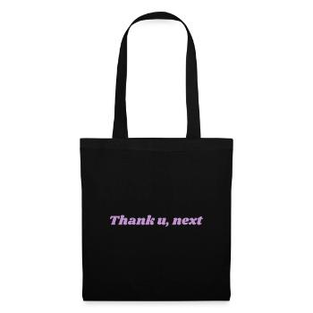 Phrase Merci, à côté Ariana Grande violette - Sac en tissu - noir - Devant