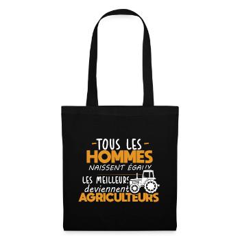 Agriculteur - Agriculture - Fermier - Cadeau - Sac en tissu - noir - Devant