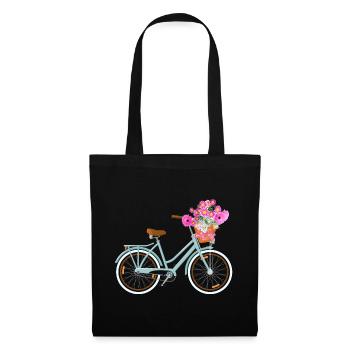 Floral Flowers Women's Wheel Bicycle Women - Tote Bag - black - Front