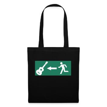 Ukulélé Escape - Sac en tissu - noir - Devant