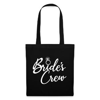 Braut Crew - Bachelorette Party, Henne Nacht Geschenk - Stoffbeutel - Schwarz - Vorne