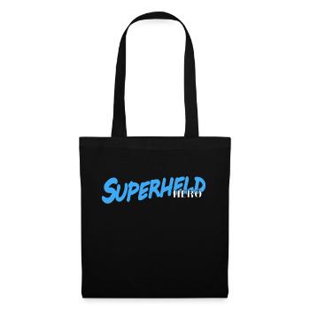 Superheld - Stoffbeutel - Schwarz - Vorne