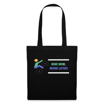 bicyclette - Sac en tissu - noir - Devant