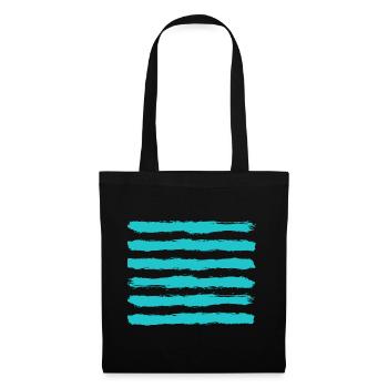 The Blue Line - Stripe Design - Tote Bag - black - Front