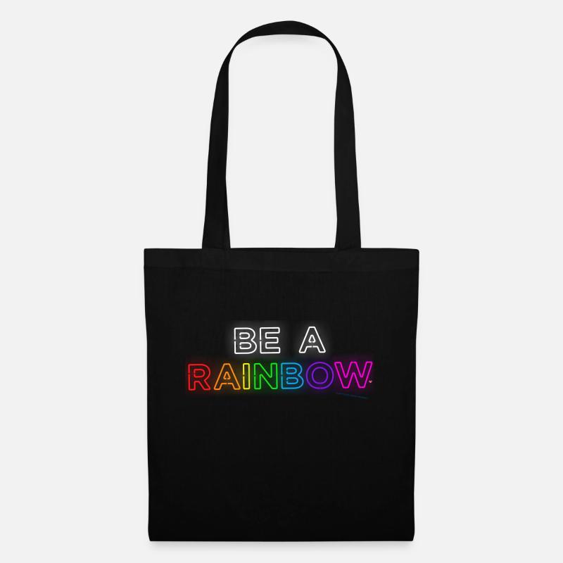 lgbtq pride month be a rainbow - Stoffbeutel - Schwarz