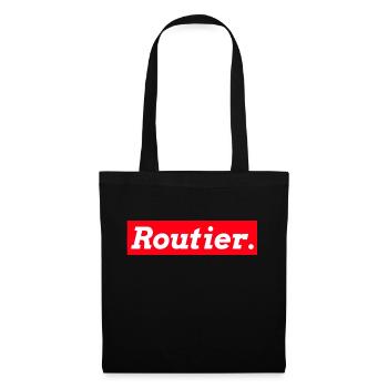 Routier - Rectangle Rouge - Sac en tissu - noir - Devant