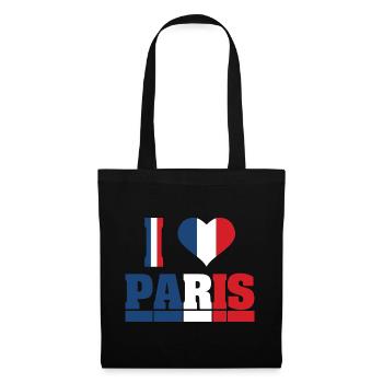 I love paris j’aime Paris France - Sac en tissu - noir - Devant
