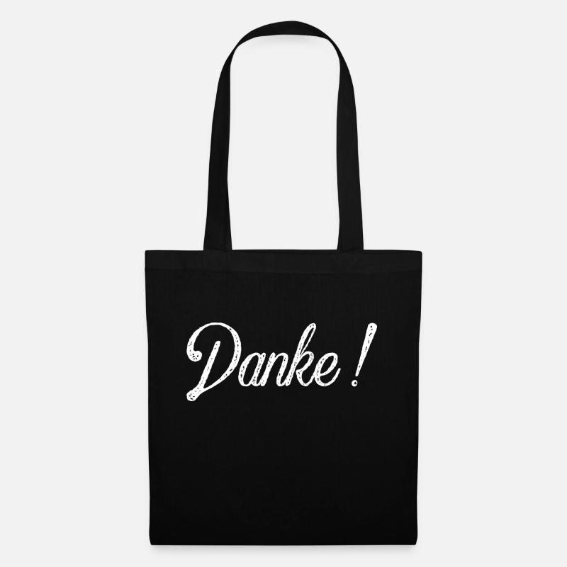 Danke - Stoffbeutel - Schwarz