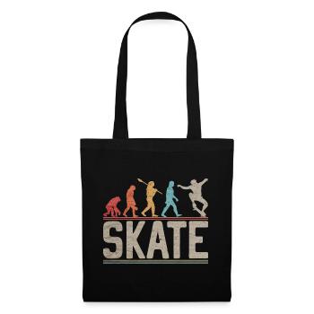 Skateboarder Evolution Skater Skateboard und Skate - Stoffbeutel - Schwarz - Vorne