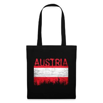 Style drapeau australien avec silhouette de ville - Sac en tissu - noir - Devant