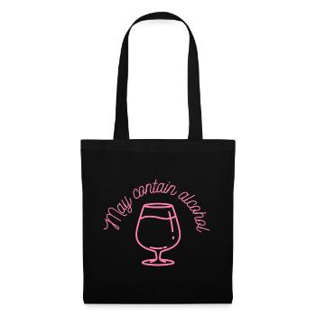 May contain alcohol - Stoffbeutel - Schwarz - Vorne