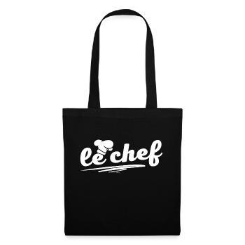 le chef homme cuisinier cuisinier pâtissier - Sac en tissu - noir - Devant