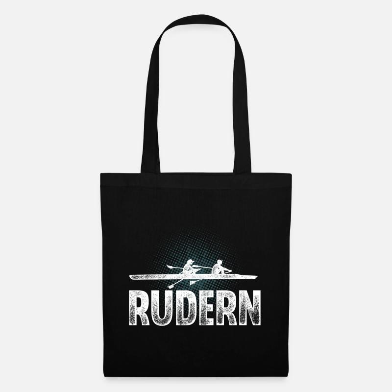 Rudern Ruderer Ruderboot - Stoffbeutel - Schwarz