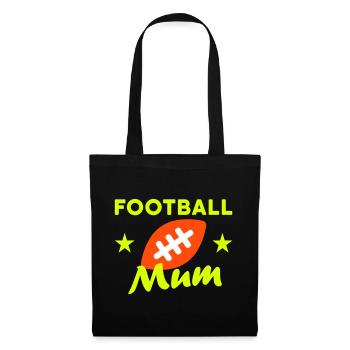 Football mum (stars, football) - Sac en tissu - noir - Devant
