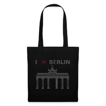 J’adore Berlin ASCII - Sac en tissu - noir - Devant