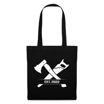 Säge und Axt Handewerker Symbol Werkzeug Logo icon - Stoffbeutel - Schwarz - Vorne